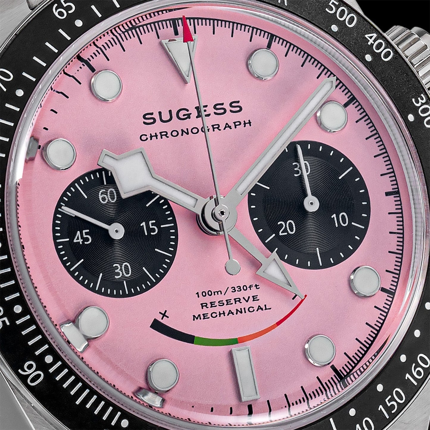Sugess S475 Chronograph Pink Dial
