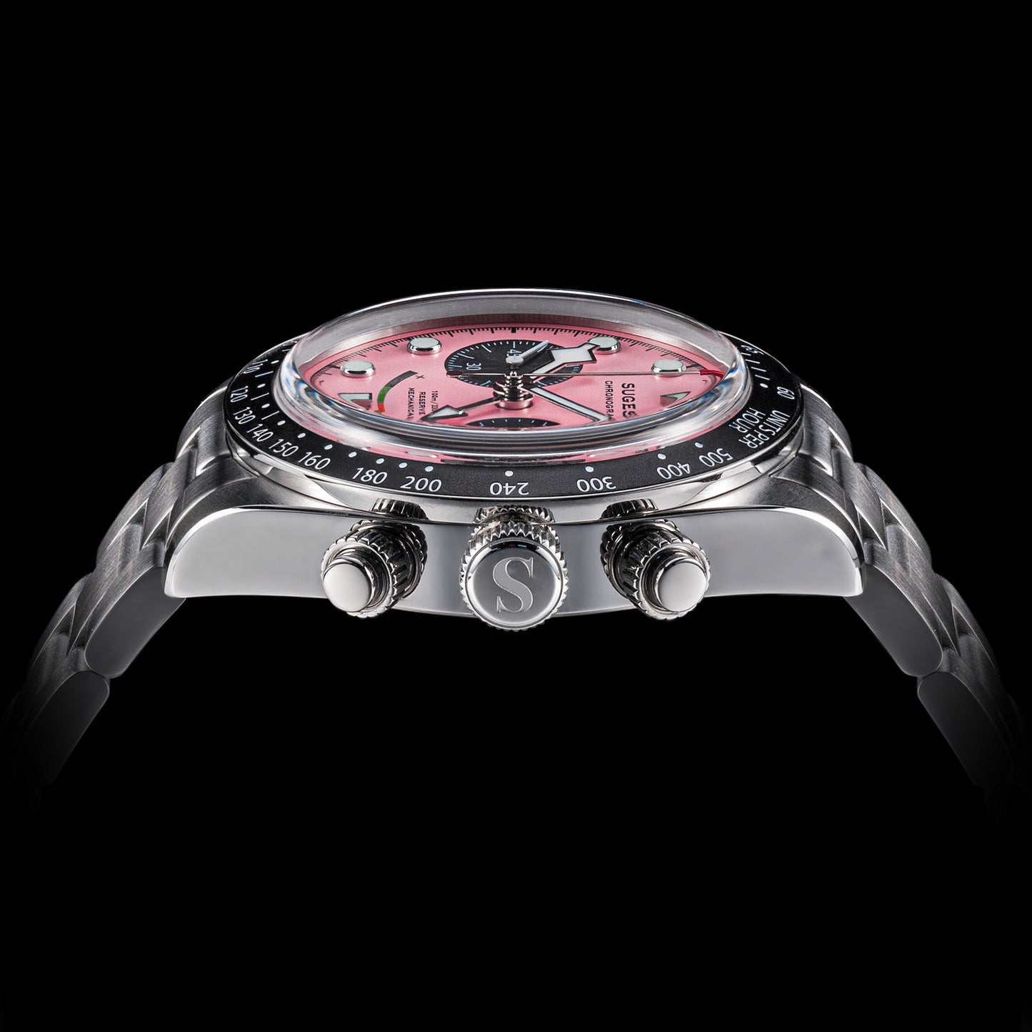 Sugess S475 Chronograph Pink Dial
